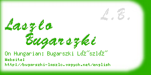 laszlo bugarszki business card